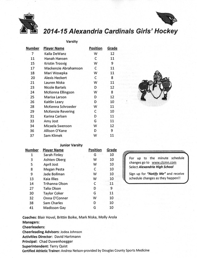 girls' hockey '14-15 - Copy